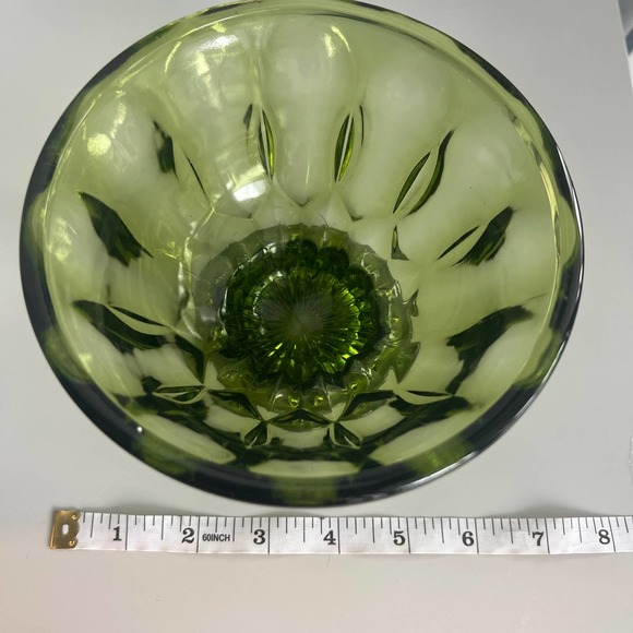 Vintage Green Glass Candy Dish - Picture 2 of 6